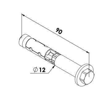 Mounting Anchor (20No.) - Model 9612 CAD Drawing